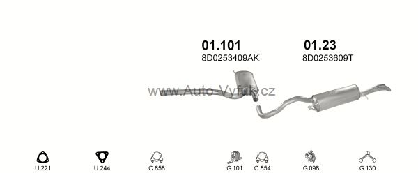 AUDI A4 1.9 D SEDAN, KOMBI 2/1996-9/2001 1896ccm 66-81kW kat.