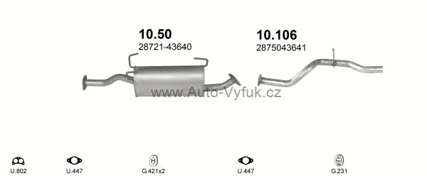 HYUNDAI H100 2.4 BUS 7/1993-0/2002 2351ccm 84-90kW kat.