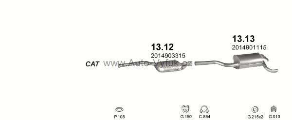 MERCEDES 190 - W201 2.5 D SEDAN 8/1991-7/1993 2497ccm 66kW kat.