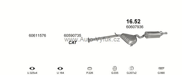 ALFA ROMEO 146 1.7 HATCHBACK 0/1995-12/1996 1712ccm 95kW kat.