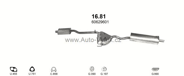 ALFA ROMEO 145 1.6 HATCHBACK 1/1997-8/2000 1598ccm 89kW kat.