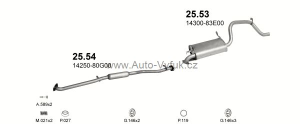 SUZUKI WAGON R+ 1.3 VAN 4/2000-10/2003 1299ccm 56kW kat.