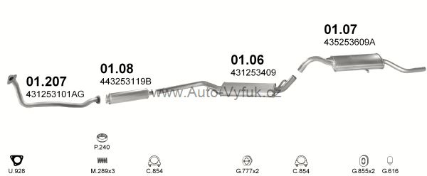 AUDI 100 2.0 D SEDAN, KOMBI 0/1976-8/1982 1986ccm 51kW