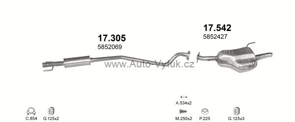 OPEL ASTRA G 1.7 D KOMBI 4/1998-9/2000 1699ccm 50kW kat.