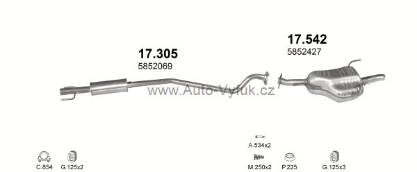 OPEL ASTRA G 1.7 D KOMBI 4/1998-9/2000 1699ccm 50kW kat.