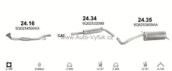 SEAT IBIZA 1.4 HATCHBACK 5/2003-4/2004 1390ccm 55kW kat.