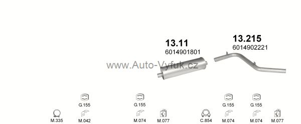 MERCEDES 207D 2.4 D VAN 0/1980-0/1985 2404ccm 48kW