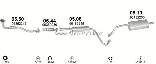 DAEWOO LANOS 1.3 HATCHBACK 4/1997-5/2000 1349ccm 55kW kat.