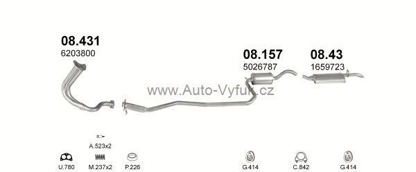 FORD FIESTA 1.1 HATCHBACK 7/1990-10/1992 1118ccm 40kW