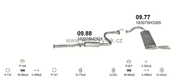 HONDA CIVIC CRX 1.6 COUPE 6/1989-12/1991 1590ccm 91kW kat.