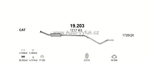 PEUGEOT 307 CC 1.6 5/2005-4/2006 1587ccm 81kW kat.