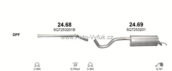 SKODA ROOMSTER 1.4 D 3/2007-3/2010 1422ccm 59kW kat.