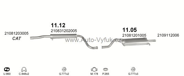 LADA NATACHA 1.1 CABRIO 5/1993-9/1996 1099ccm 39kW kat.