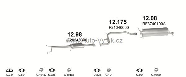 MAZDA 626 2.0 HATCHBACK, SEDAN 7/1987-3/1990 1998ccm 74kW kat.