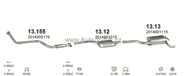 MERCEDES 190 - W201 2.5 D SEDAN 0/1985-7/1993 2497ccm 66kW