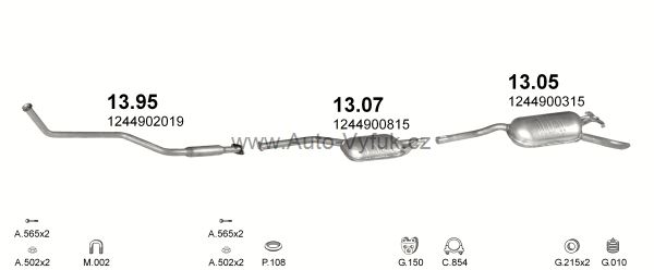 MERCEDES 250 - W124 2.5 D SEDAN 0/1985-7/1993 2497ccm 66kW