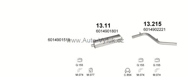 MERCEDES 307D 2.4 D VAN 0/1980-0/1985 2404ccm 48kW