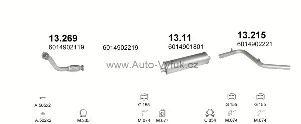 MERCEDES 307D 2.3 D VAN 0/1985-0/1989 2299ccm 53kW