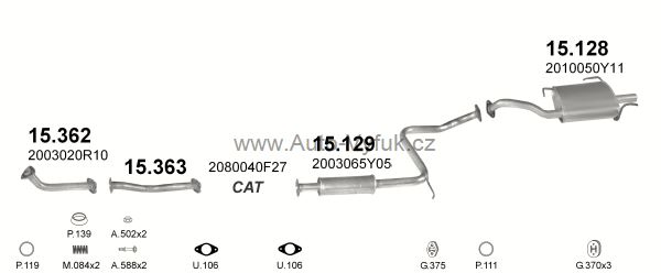 NISSAN SUNNY 1.4 HATCHBACK 1/1993-12/1995 1392ccm 75kW kat.