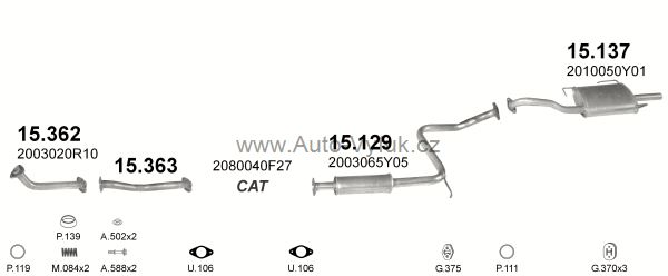 NISSAN SUNNY 1.4 SEDAN 1/1993-10/1995 1392ccm 75kW kat.