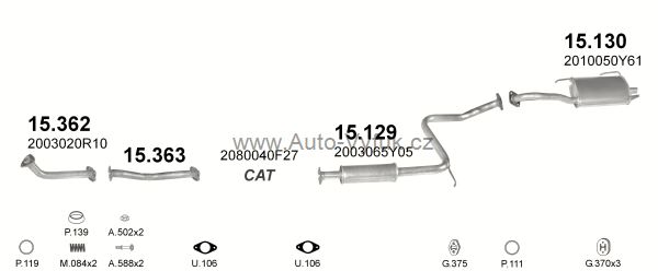 NISSAN SUNNY 1.6 HATCHBACK 10/1990-1/1993 1597ccm 69kW kat.