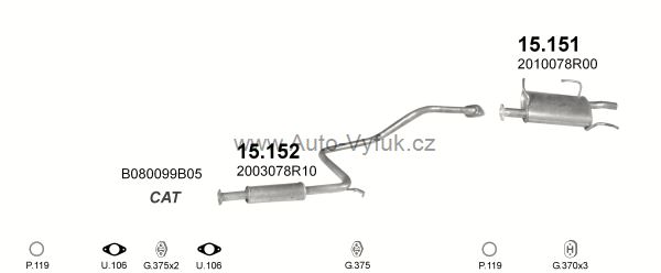 NISSAN SUNNY 1.6 KOMBI, VAN 10/1990-10/1995 1597ccm 66kW kat.