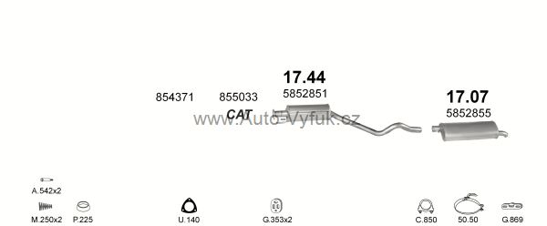 OPEL ASTRA F 1.4 HATCHBACK 9/1991-12/1995 1389ccm 44-60kW kat.