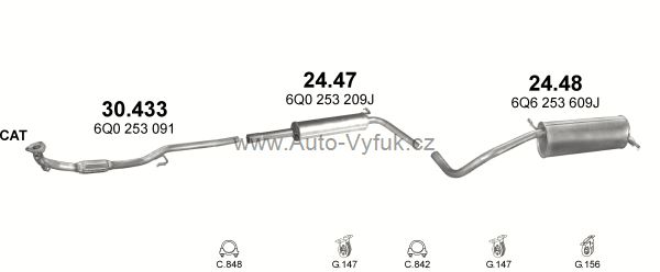 VOLKSWAGEN POLO 1.2 HATCHBACK 11/2001-5/2004 1198ccm 40kW kat.