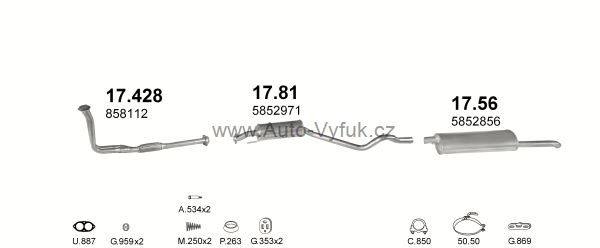 OPEL ASTRA F 1.7 D SEDAN 6/1991-2/1998 1699ccm 42kW