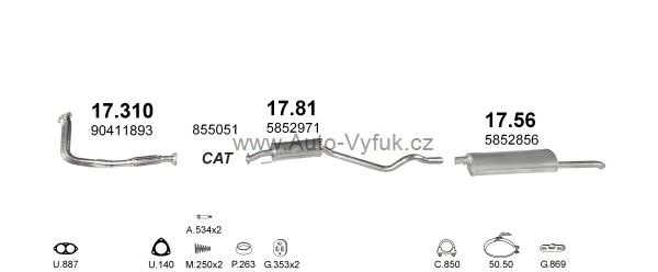 OPEL ASTRA F 1.7 D SEDAN 6/1992-2/1998 1699ccm 42kW kat.