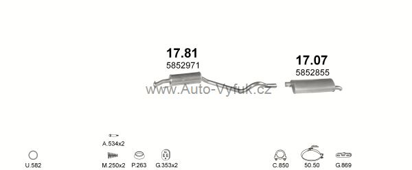 OPEL ASTRA F 1.7 D HATCHBACK 8/1994-0/1995 1686ccm 50kW kat.