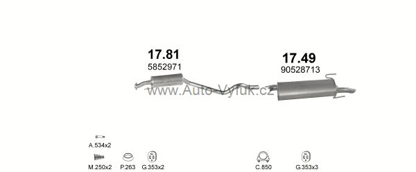 OPEL ASTRA F 1.7 D HATCHBACK 0/1995-2/1998 1686ccm 50kW kat.