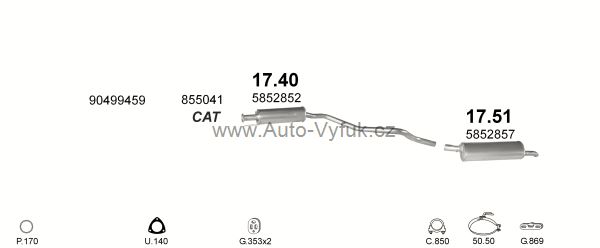 OPEL ASTRA F 1.7 D KOMBI 9/1991-0/1996 1686ccm 60kW kat.
