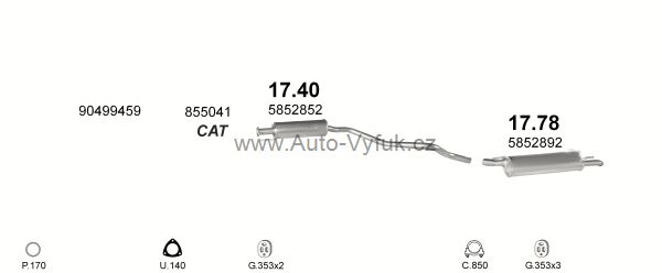 OPEL ASTRA F 1.7 D KOMBI 0/1996-2/1998 1686ccm 60kW kat.