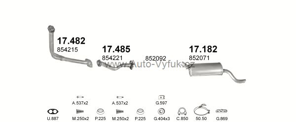 OPEL KADETT E COMBO 1.7 D VAN 0/1989-9/1991 1699ccm 42kW