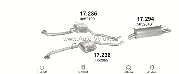 OPEL OMEGA B 3.2 KOMBI 2/2001-7/2003 3175ccm 160kW kat.