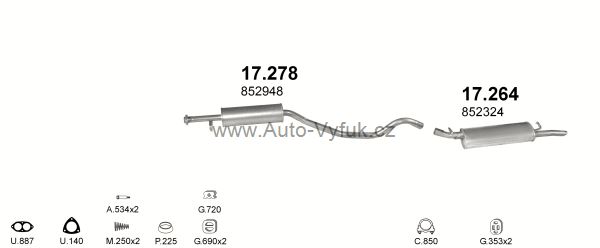 OPEL VECTRA A 1.7 D HATCHBACK 0/1992-10/1995 1699ccm 42kW kat.