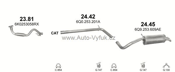 SEAT CORDOBA 1.4 D SEDAN 11/2005-11/2009 1422ccm 50-59kW kat.