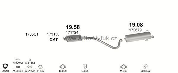 PEUGEOT 306 1.6 HATCHBACK 4/1993-2/1997 1587ccm 65kW kat.