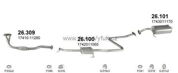 TOYOTA COROLLA 1.3 HATCHBACK 5/1987-5/1992 1295ccm 55kW