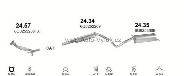 SKODA FABIA 1.0 HATCHBACK, SEDAN 10/1999-8/2002 996ccm 37kW kat.