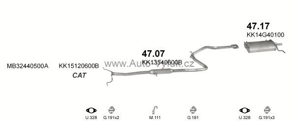 KIA PRIDE 1.3 KOMBI 0/1998-0/2000 1324ccm 48-54kW kat.