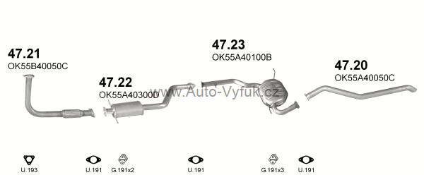 KIA CARNIVAL 2.9 D VAN 8/1999-11/2001 2903ccm 93kW