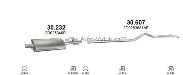 VOLKSWAGEN LT 2.5 D BUS 5/1996-5/2001 2461ccm 66-75kW kat.