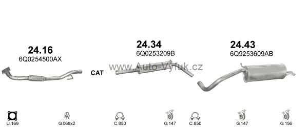 SEAT CORDOBA 1.4 SEDAN 5/2003-4/2004 1390ccm 55kW kat.