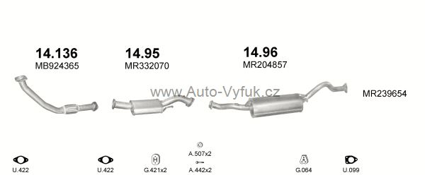 MITSUBISHI PAJERO 2.8 D 4x4 HARD TOP 6/1996-2/2000 2835ccm 92kW