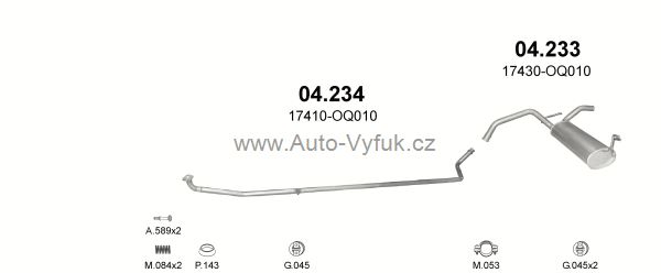 TOYOTA AYGO 1.0 HATCHBACK 2/2005-0/0 998ccm 51kW kat.