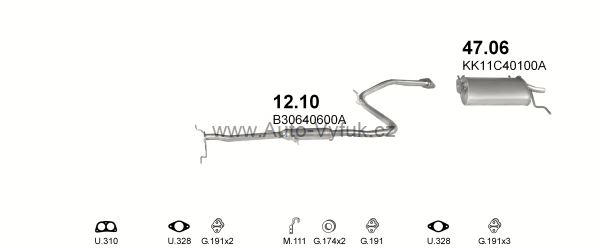 MAZDA 121 1.1 HATCHBACK 11/1987-12/1990 1138ccm 40kW kat.