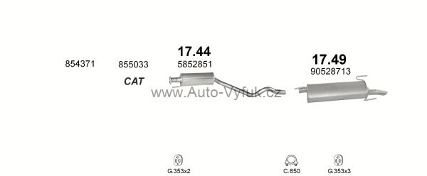 OPEL ASTRA F 1.4 HATCHBACK 1/1996-2/1998 1389ccm 60kW kat.