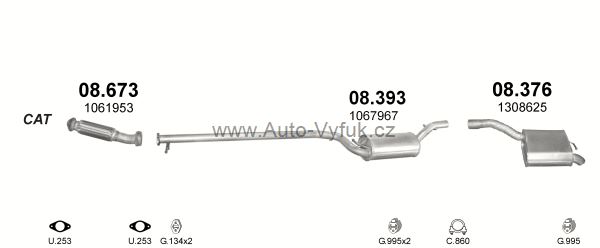 FORD FOCUS 1.8 D HATCHBACK 10/1998-12/1999 1753ccm 55-66kW kat.